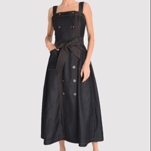 Ciebon Drew Seamed Denim Maxi Dress